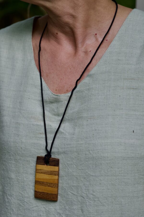 Handcrafted Wooden Pendant Necklaces - Image 2